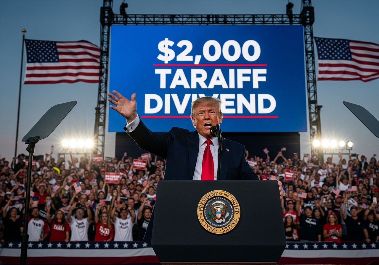 Trump Slams Tariff Critics, Promises $2,000 Payments